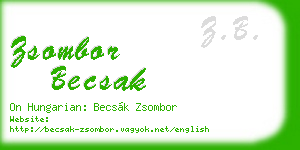 zsombor becsak business card