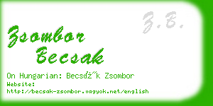 zsombor becsak business card